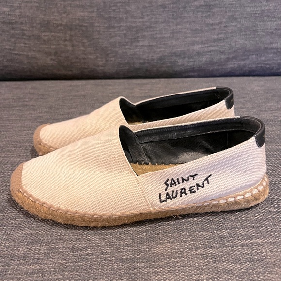 Saint Laurent Embroidered Espadrilles in canvas size 37 - Picture 6 of 11